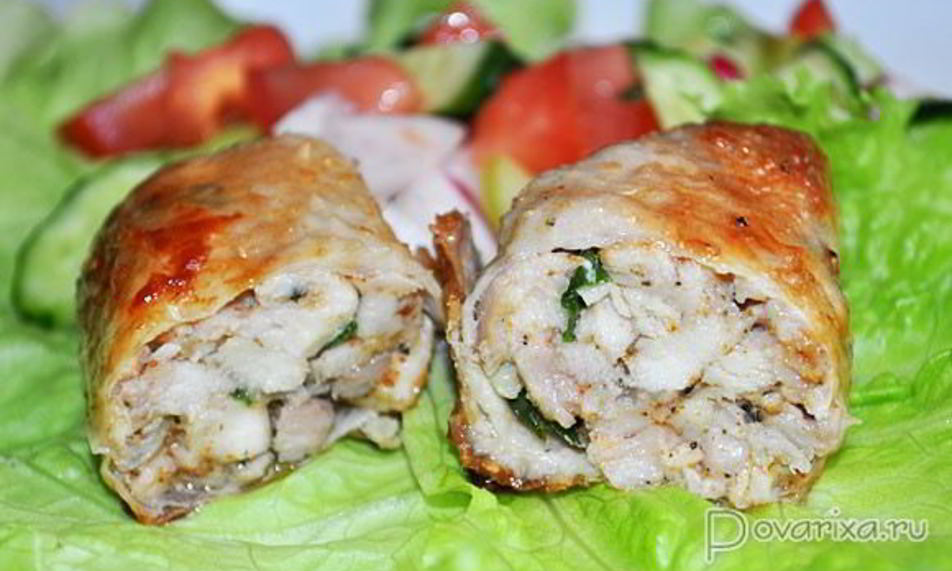 Рецепт рулетики в куриной коже