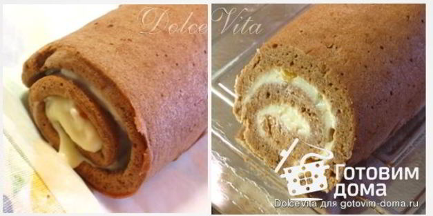 шоколадный рулет рождественское полено