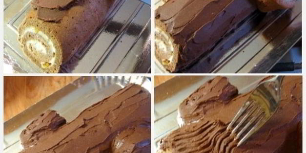 шоколадный рулет рождественское полено