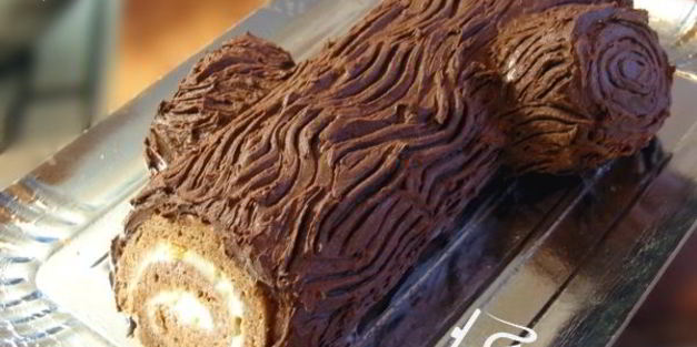 шоколадный рулет рождественское полено