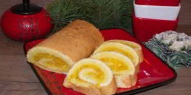 сладкий новогодний рулет