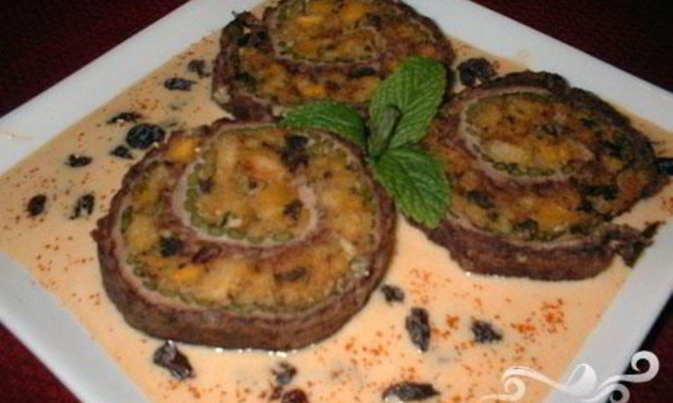 Рецепт утиные рулеты с тыквенно-грибной начинкой