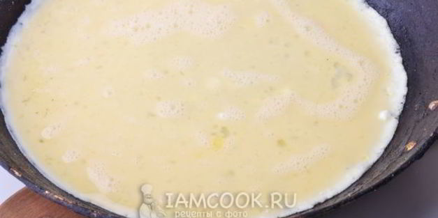 яичный рулет с грибами