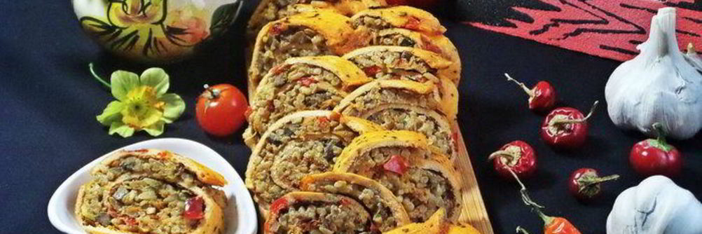 Яичный рулет с печенкой