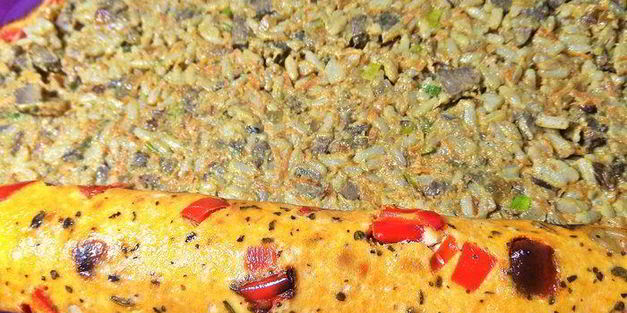 яичный рулет с печенкой