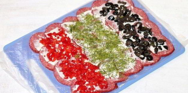 закусочный рулет с сыром hochland