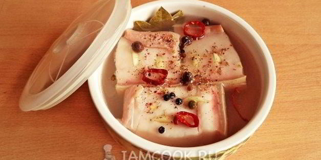 сало маринованное