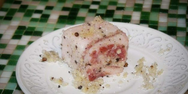 сало с чесноком