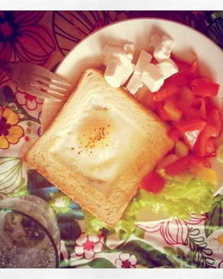 Яичница в хлебе