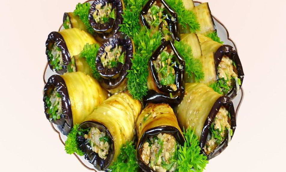 Рецепт язык из баклажанов с фаршем