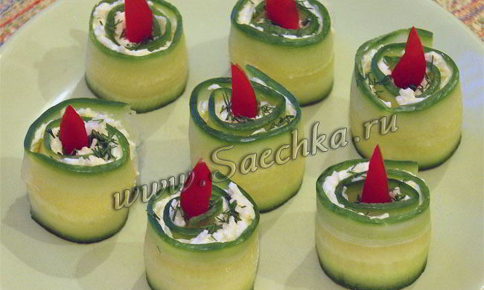Рецепт закуска из огурцов свечи