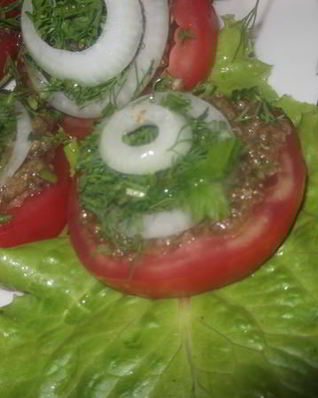 Закуска из помидор по-грузински