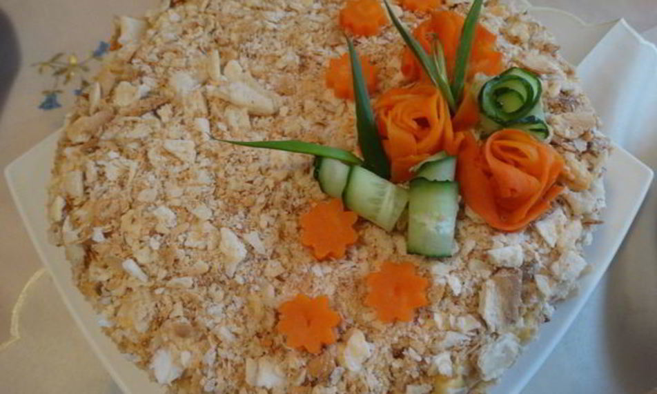 Рецепт закусочный торт наполеон