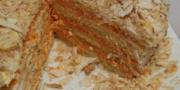 закусочный торт наполеон