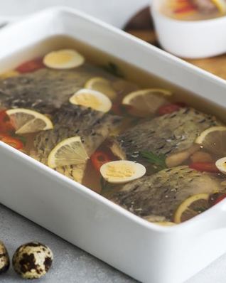 Заливной карп с медом