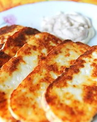 Жареный адыгейский сыр