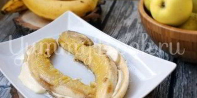 жареные бананы с сыром