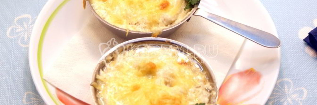 Жульен с курицей и грибами