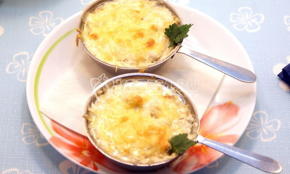 Рецепт жульен с курицей и грибами