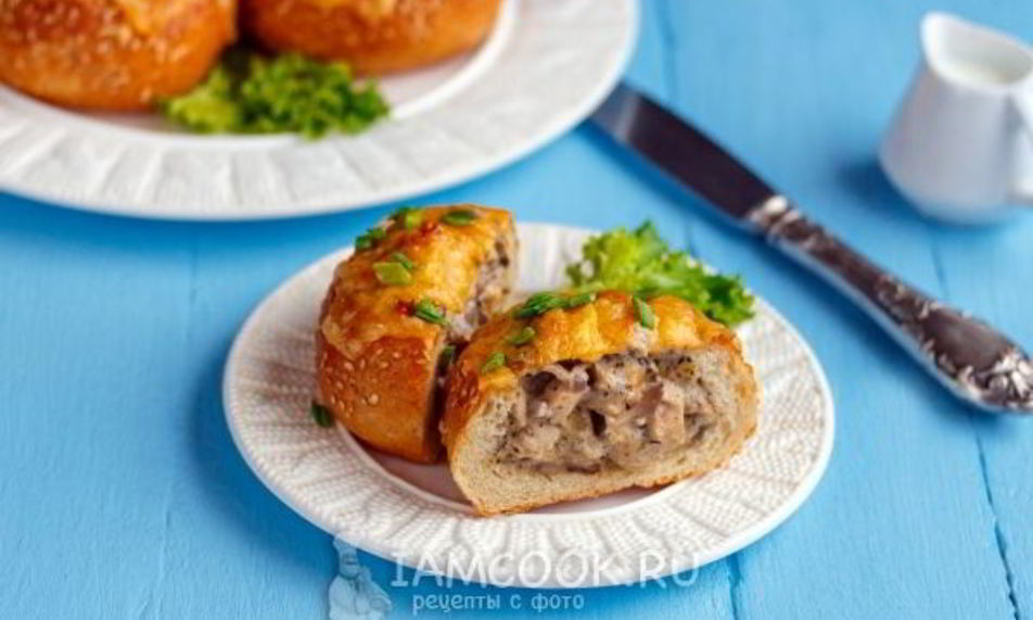 Рецепт жульен в булочках